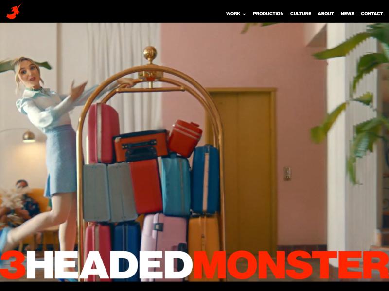 3Headed Monster agency website (3headedmonster.com)