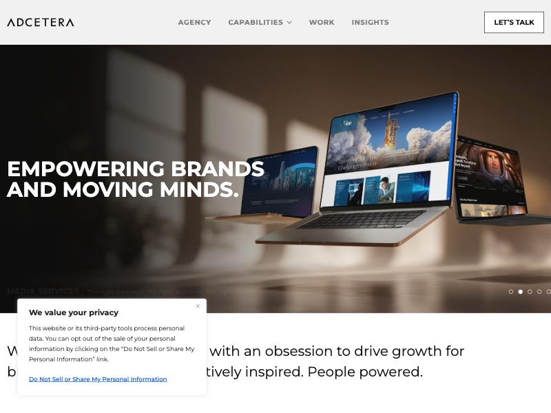 Adcetera agency website (adcetera.com)