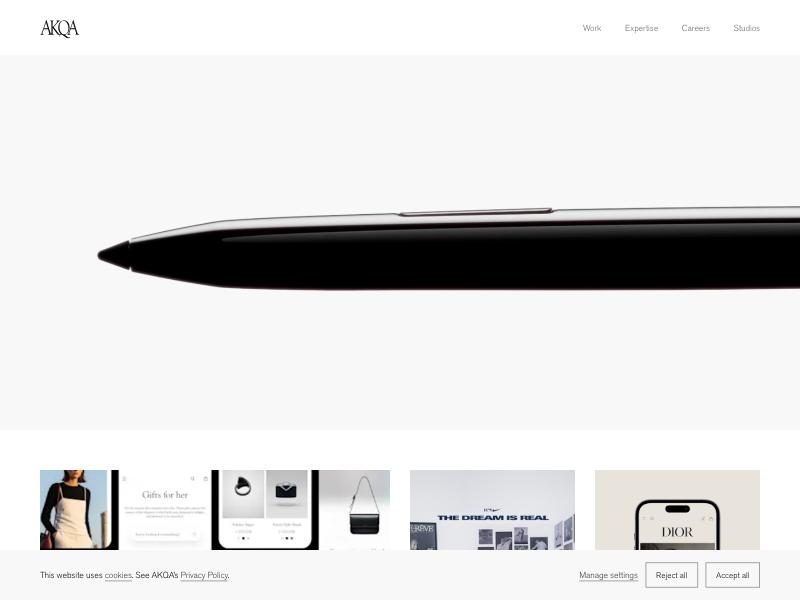 AKQA agency website (akqa.com)