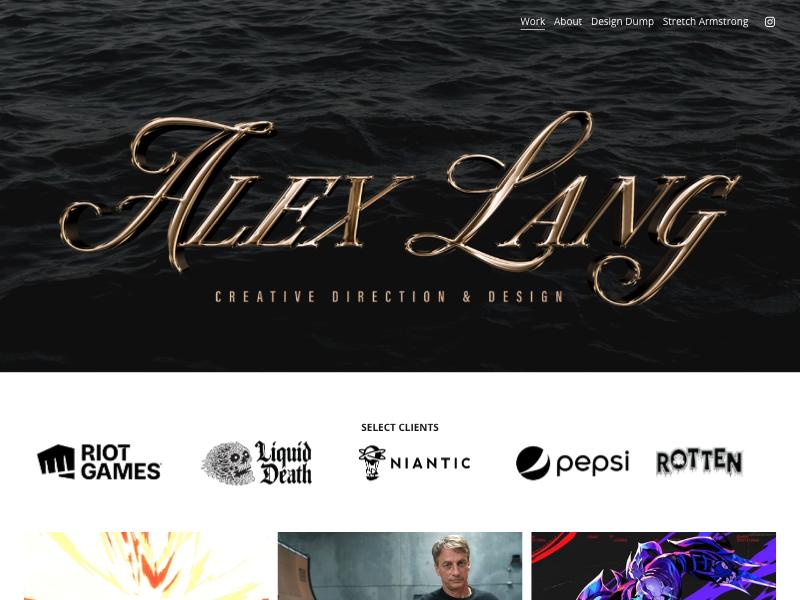 Alex Lang — Creative Director portfolio website