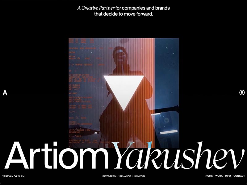 Artem Yakushev — Designer portfolio website
