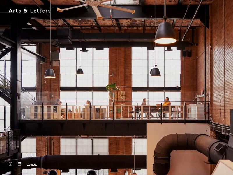 Arts & Letters agency website (artsandletters.xyz)