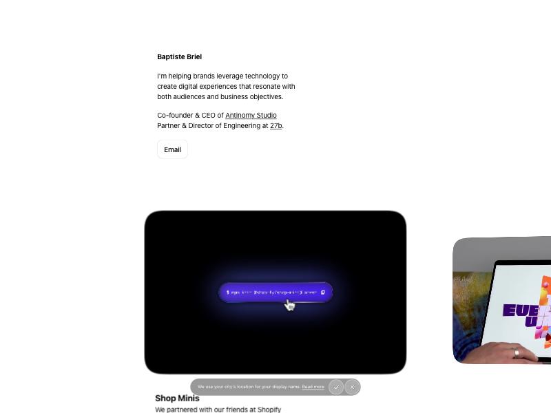 Baptiste Briel — Developer portfolio website