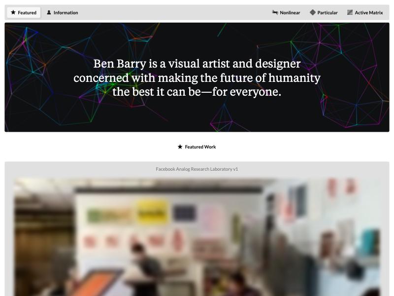Ben Barry — Designer portfolio website