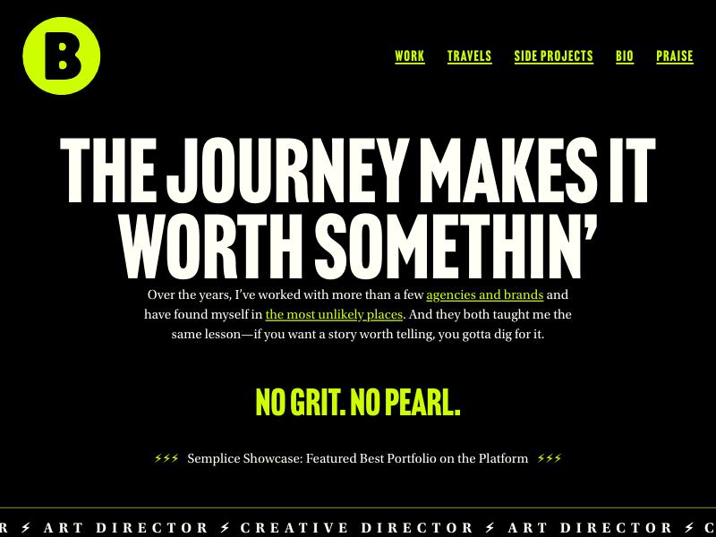 Burke Lauderdale — Creative Director portfolio website