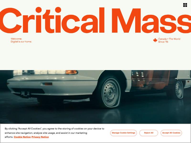 Critical Mass agency website (criticalmass.com)