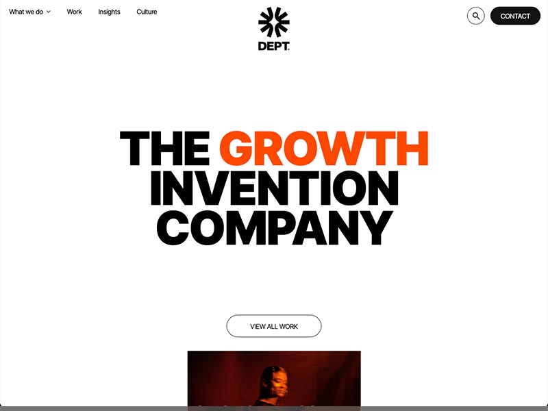 DEPT agency website (deptagency.com)