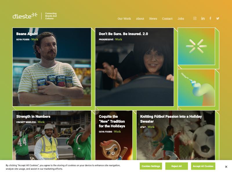 Dieste agency website (dieste.com)