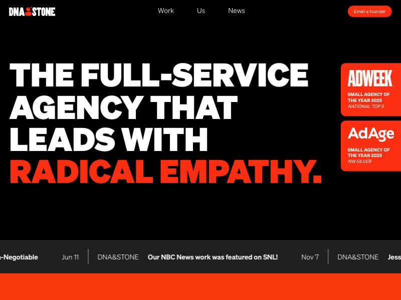 DNA Stone agency website (dnaandstone.com)