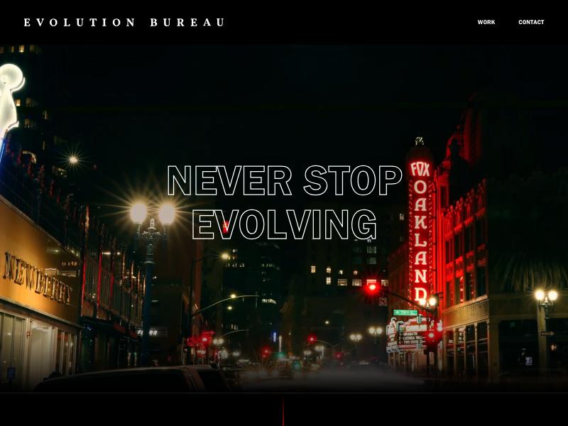 Evolution Bureau agency website (evolutionbureau.com)