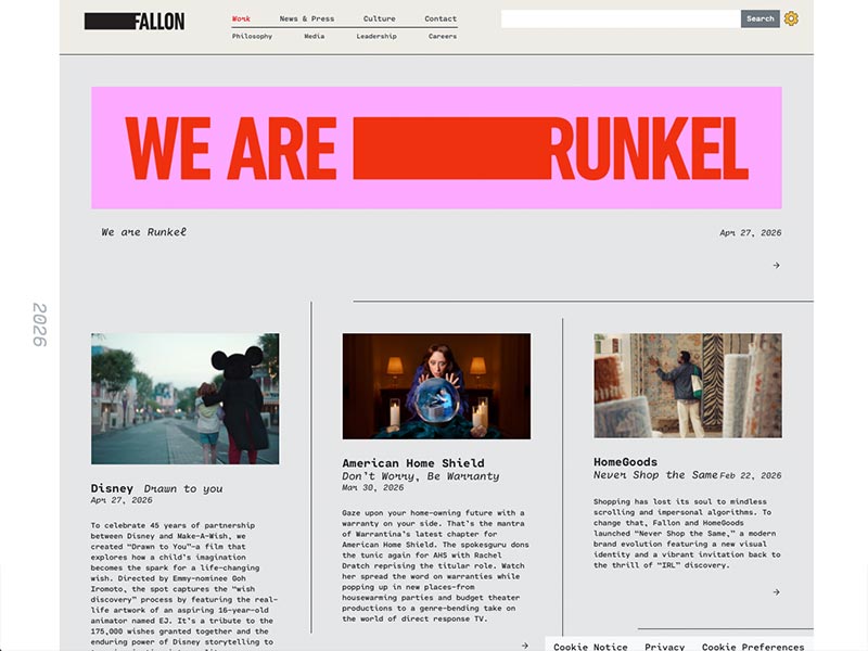 Fallon agency website (fallon.com)
