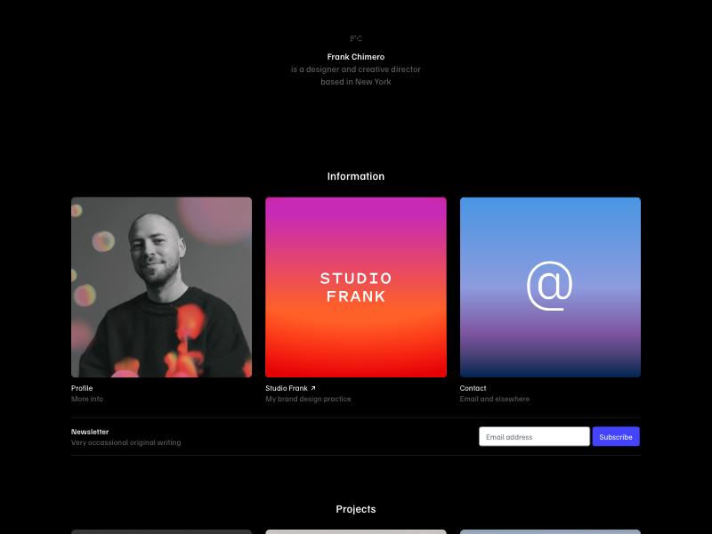 Frank Chimero — Designer portfolio website