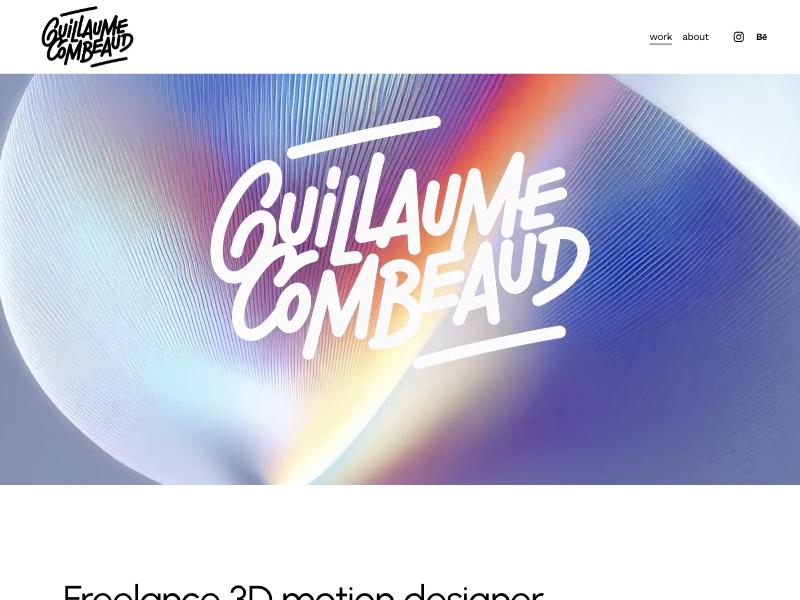 Guillaume Combeaud — Motion Designer portfolio website