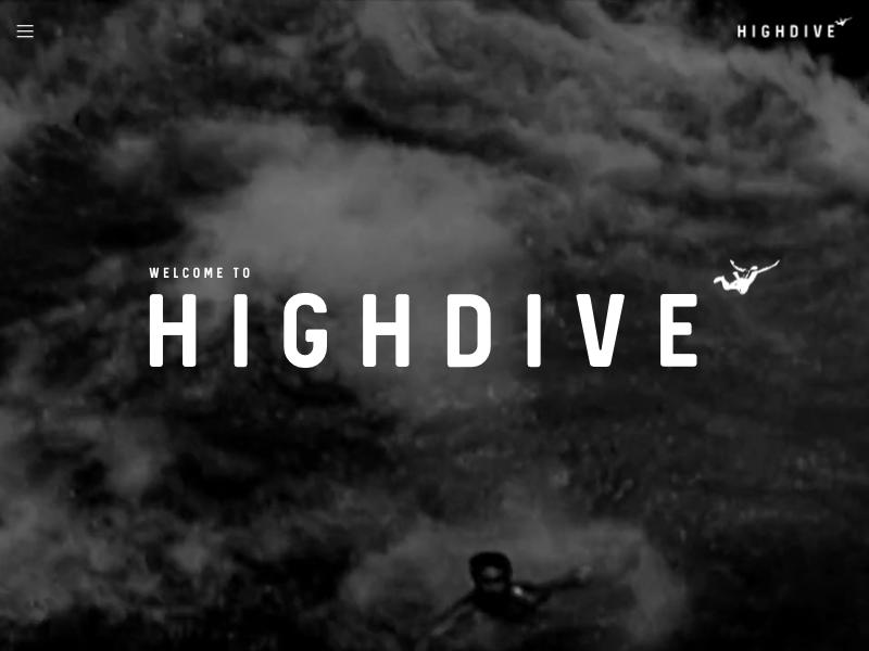 Highdive agency website (highdiveus.com)