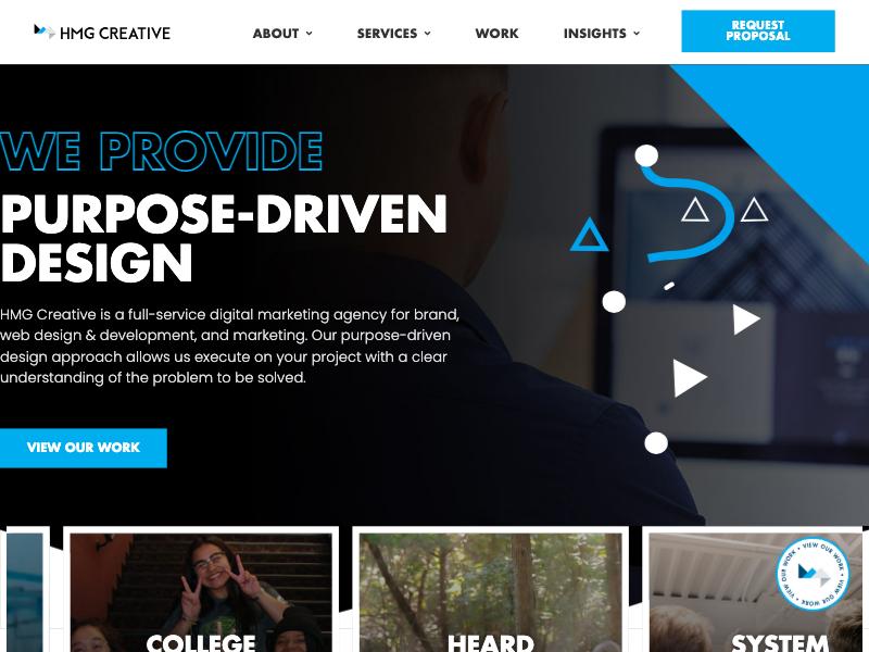 HMG Creative agency website (hmgcreative.com)