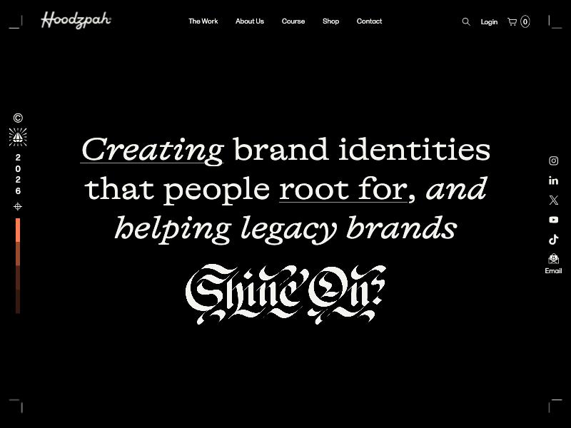 Hoodzpah agency website (hoodzpahdesign.com)