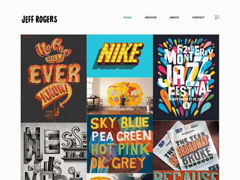 Jeff Rogers, Lettering Artist portfolio website