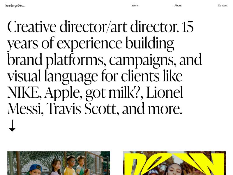 JJ Netto — Creative Director portfolio website