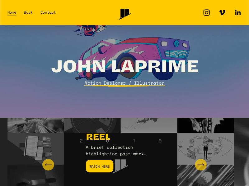 John LaPrime — Motion Designer portfolio website