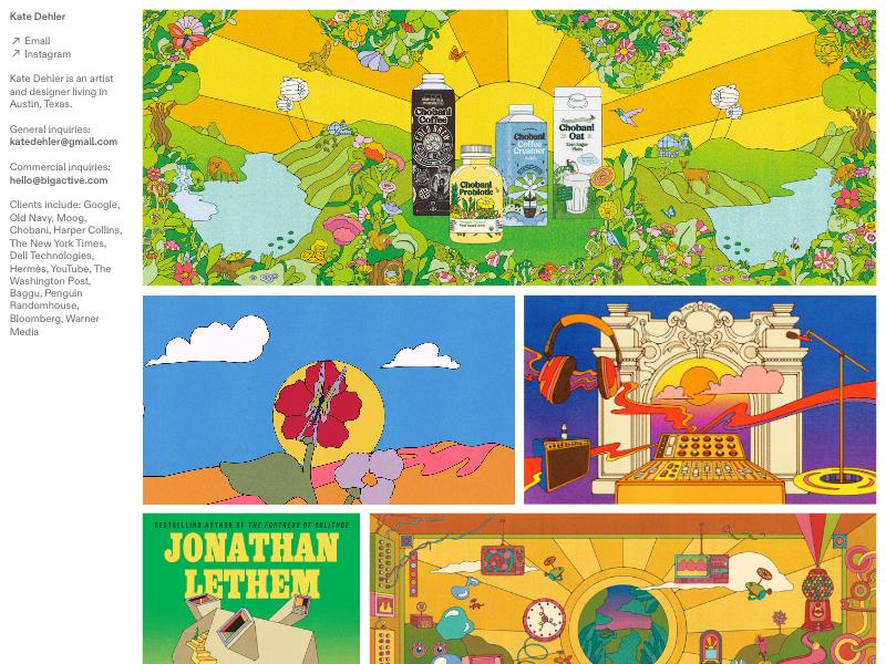 Kate Dehler, Illustrator portfolio website
