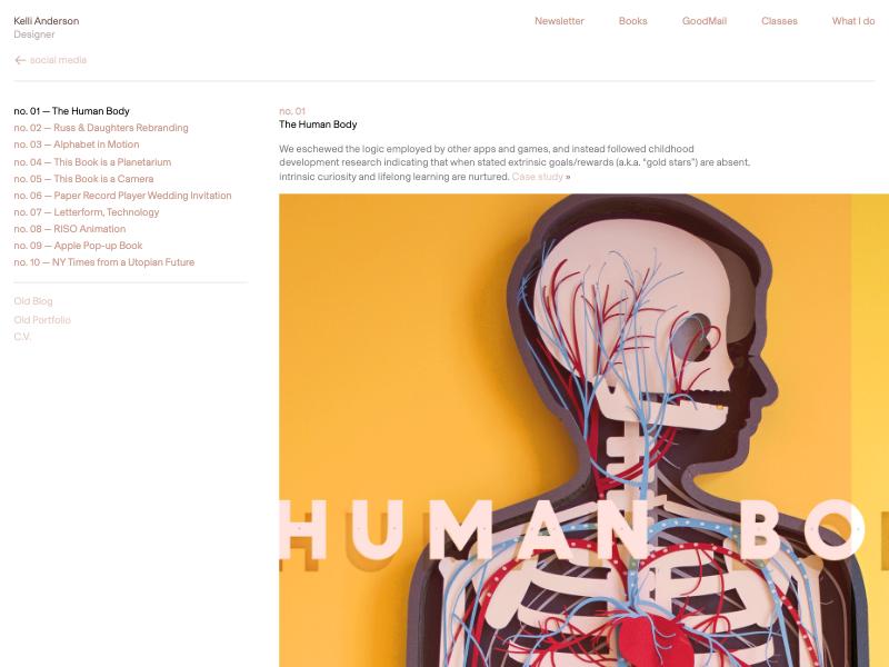 Kelli Anderson — Designer portfolio website