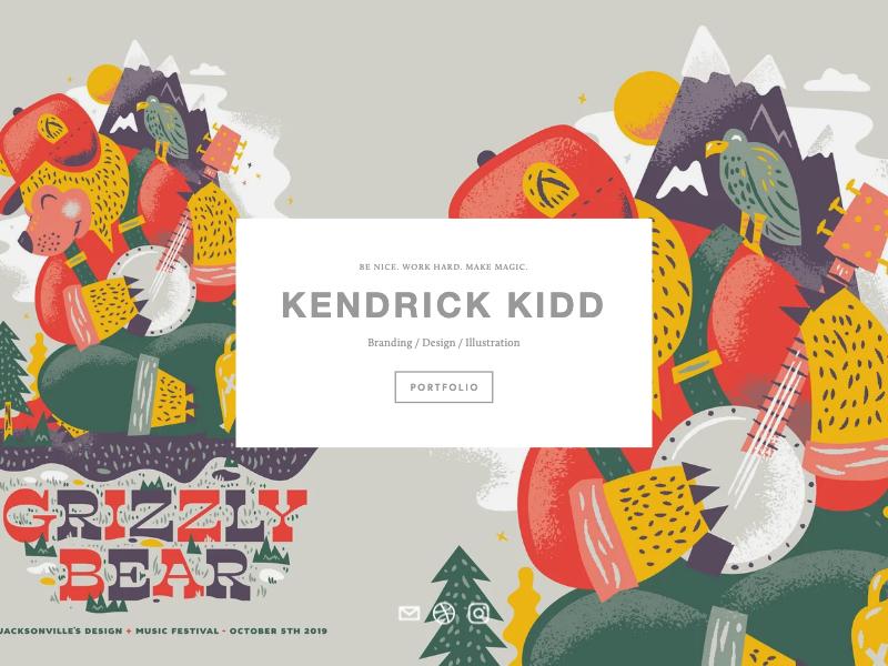 Kendrick Kidd, Designer and Illustrator portfolio website