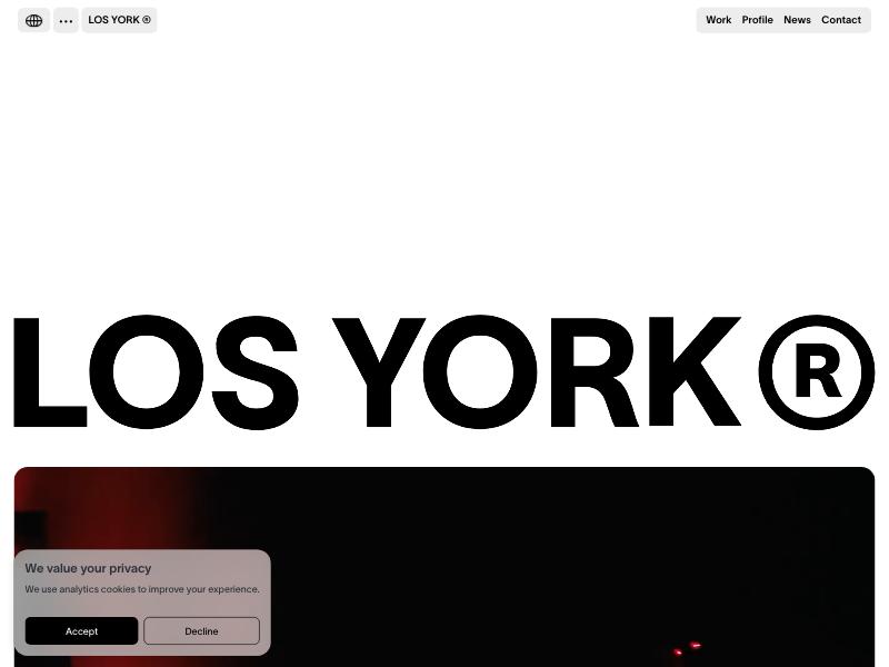 Los York agency website (losyork.tv)