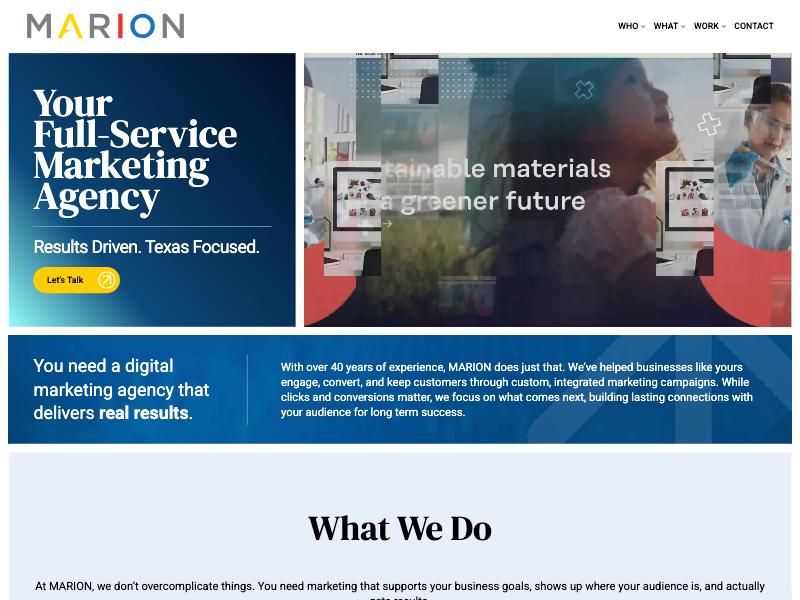 MARION agency website (marion.com)
