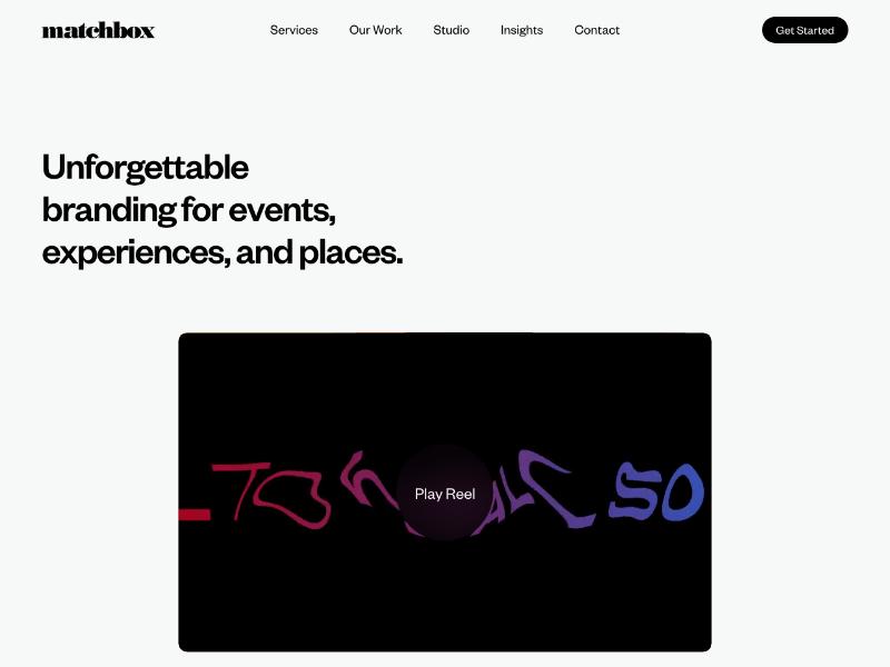 Matchbox agency website (matchboxstudio.com)