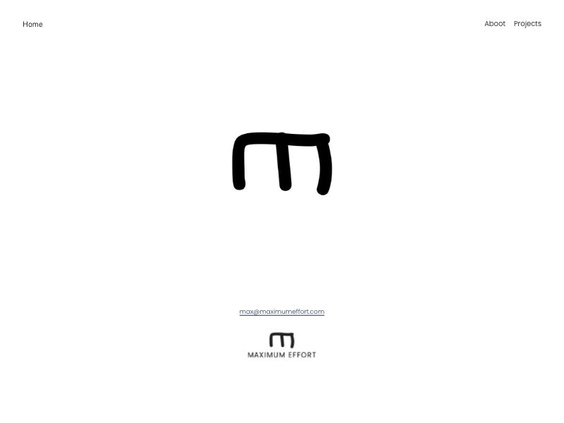 Maximum Effort agency website (maximumeffort.com)