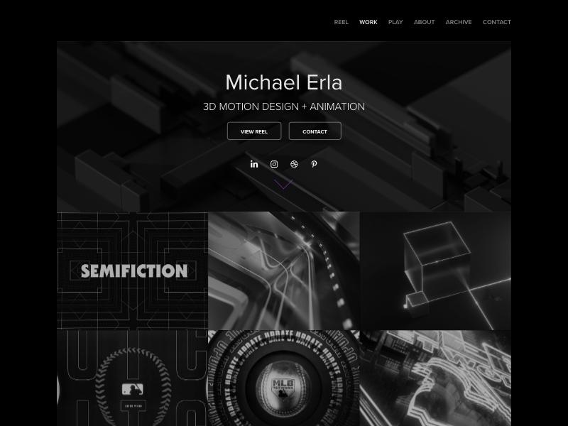 Michael Erla — Motion Designer portfolio website