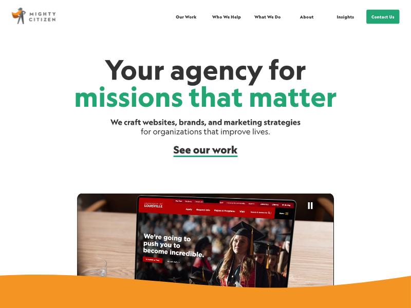 Mighty Citizen agency website (mightycitizen.com)