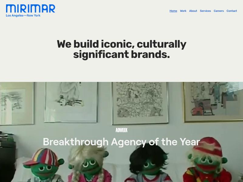 Mirimar agency website (mirimarus.com)