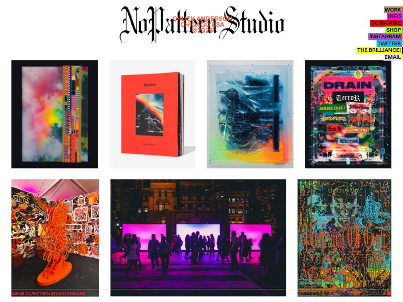 NoPattern, Artist and Designer portfolio website