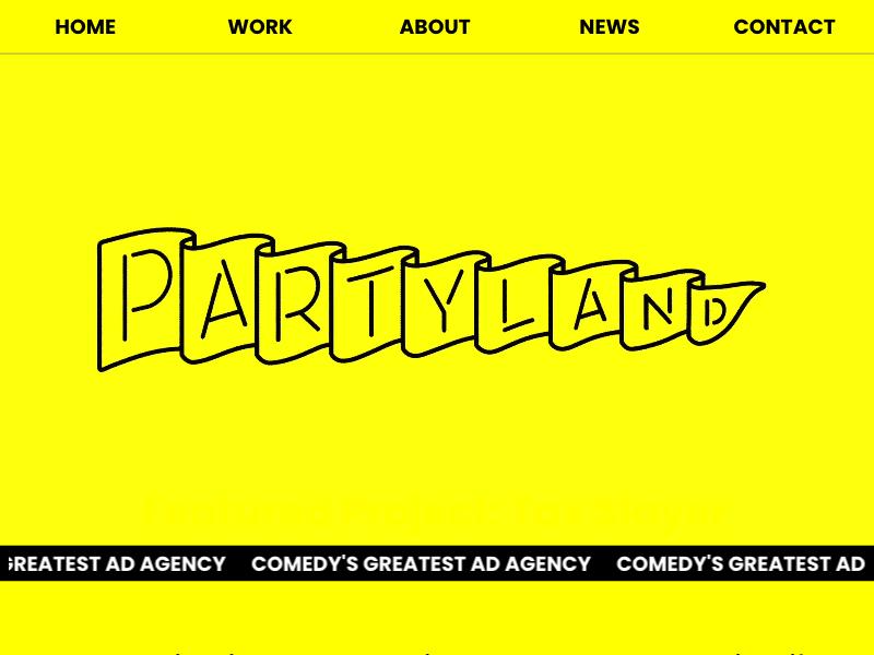 Party Land agency website (partyland.co)