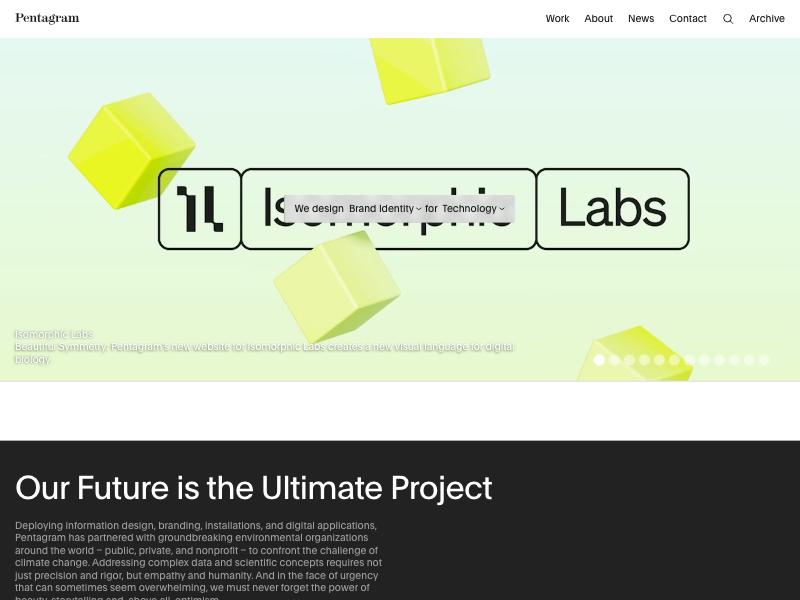 Pentagram agency website (pentagram.com)