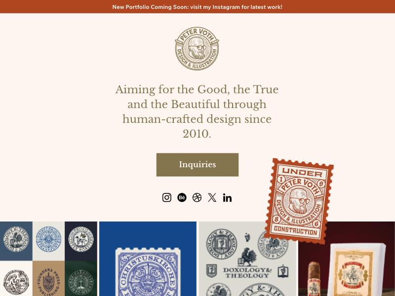 Peter Voth, Logo Designer portfolio website