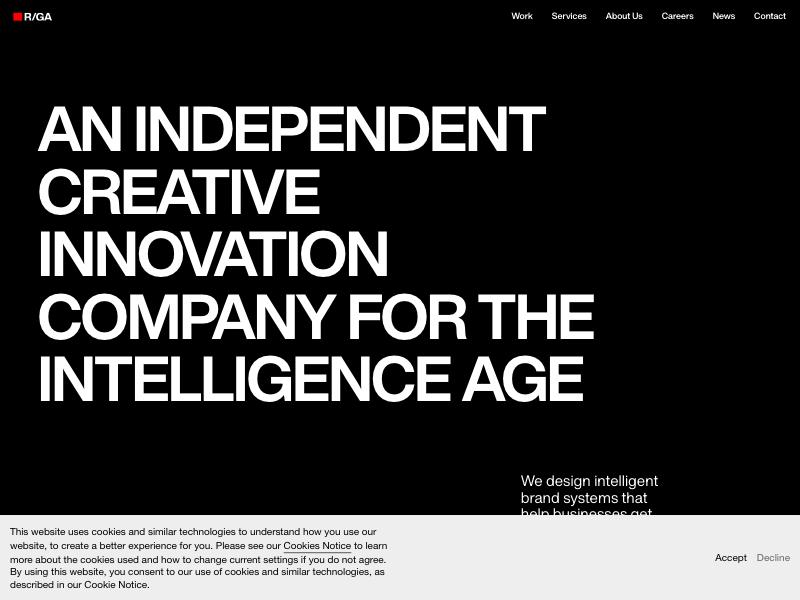 R/GA agency website (rga.com)