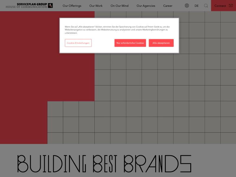 Serviceplan agency website (serviceplan.com)