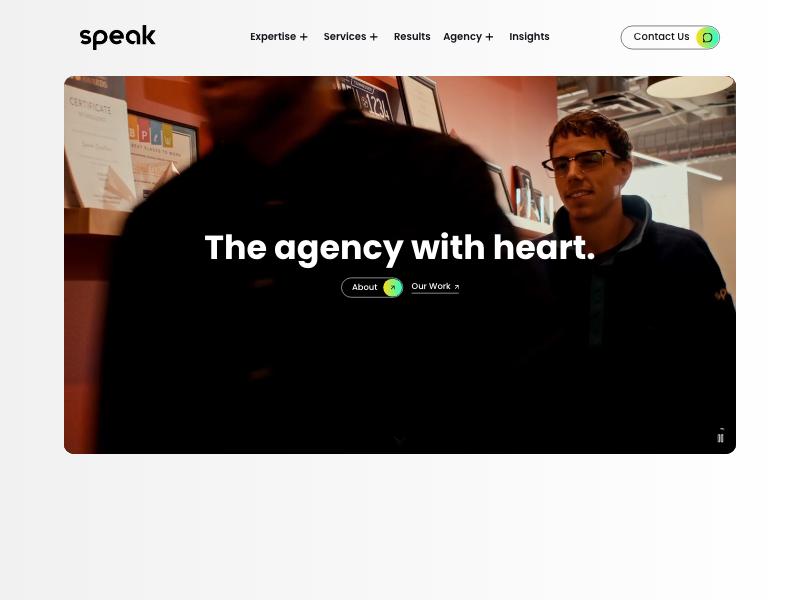 Speak agency website (madebyspeak.com)
