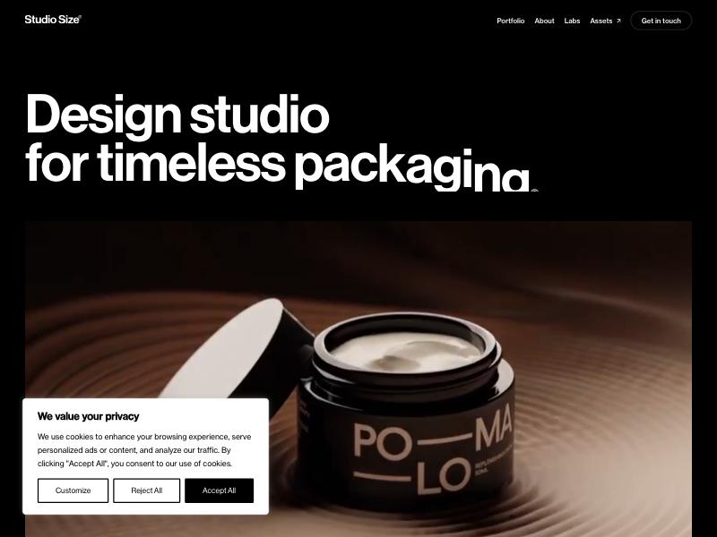 Studio Size agency website (studio-size.com)