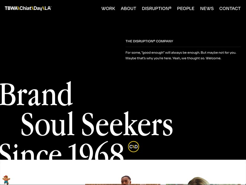 TBWA\Chiat\Day agency website (tbwachiatdayla.com)
