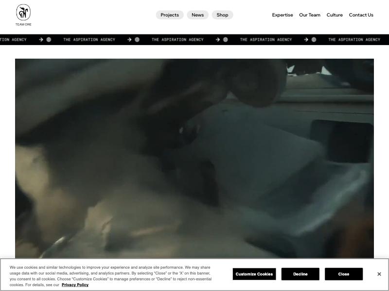 Team One agency website (teamone-usa.com)