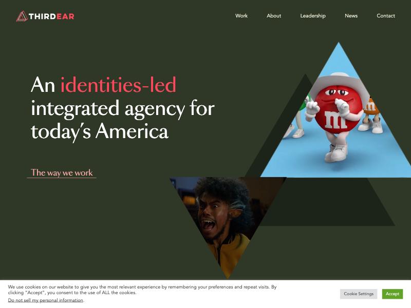 Third Ear agency website (wearethirdear.com)