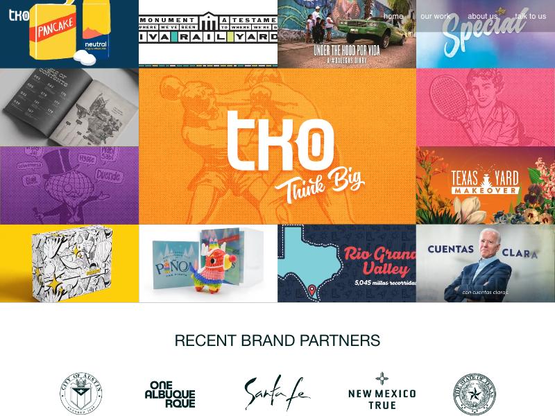 TKO Advertising agency website (tkoadvertising.com)