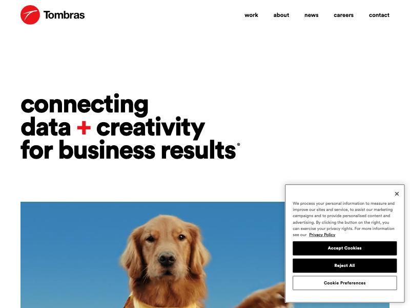 Tombras agency website (tombras.com)