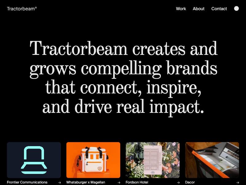 Tractorbeam agency website (tractorbeam.com)