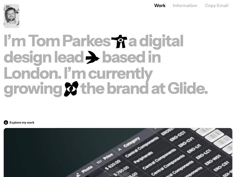 Tyler Parkes — Designer portfolio website