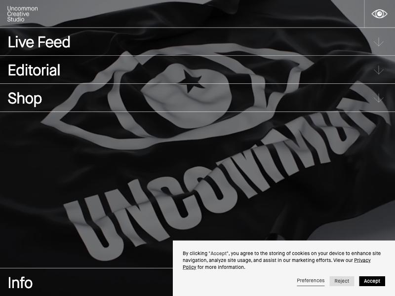 Uncommon Creative Studio agency website (uncommon.studio)