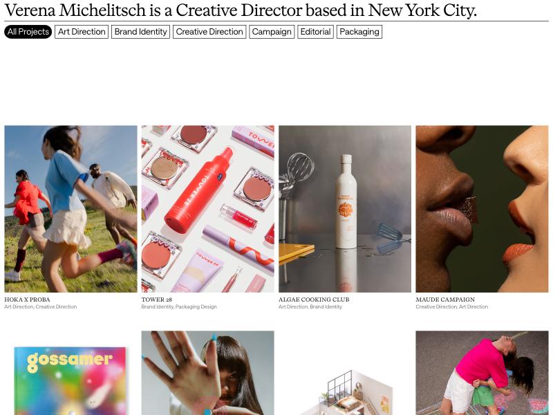 Verena Michelitsch — Creative Director portfolio website
